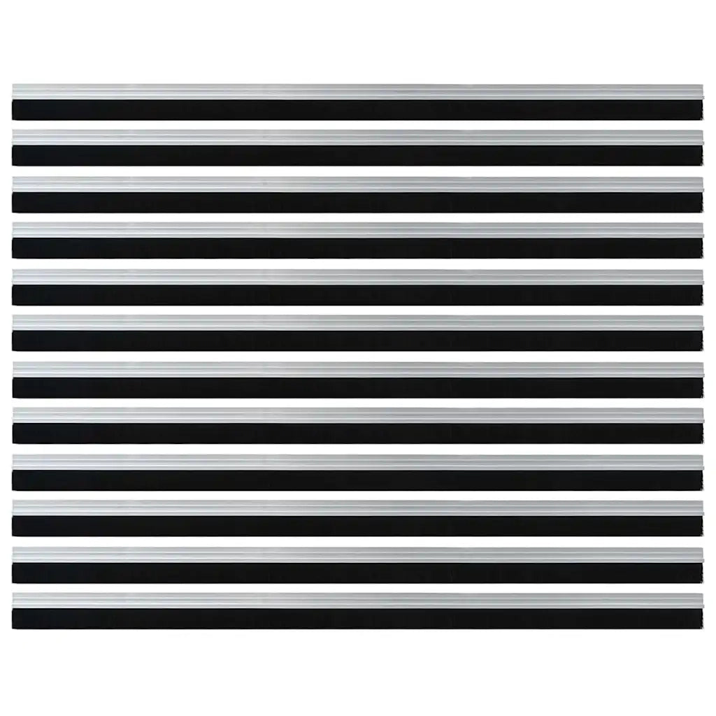 Spazzole per porte autoadesive 12 pz Argento 100 cm CFW6350937