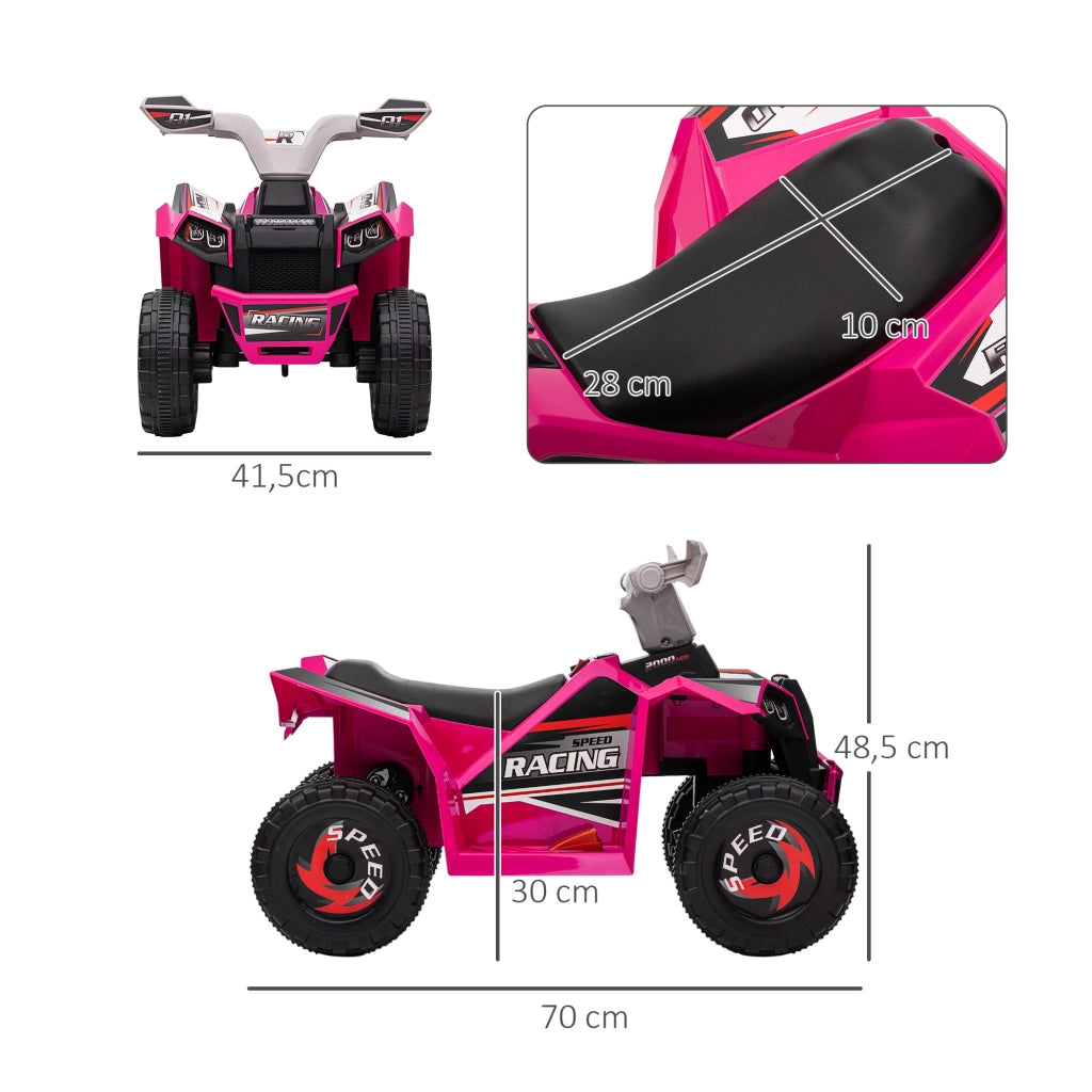 Quad elettrico per bambini 18-36 mesi ¨C Xylo ¨C Rosa, 2,5 km/h, marcia avanti e indietro