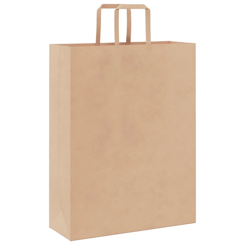 Sacchetti di Carta 50 pz con Manici Marrone 32x12x42 cm 4101802