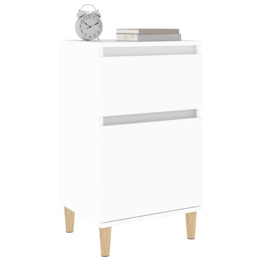 Comodini 2pz Bianchi 40x35x70 cm 819693