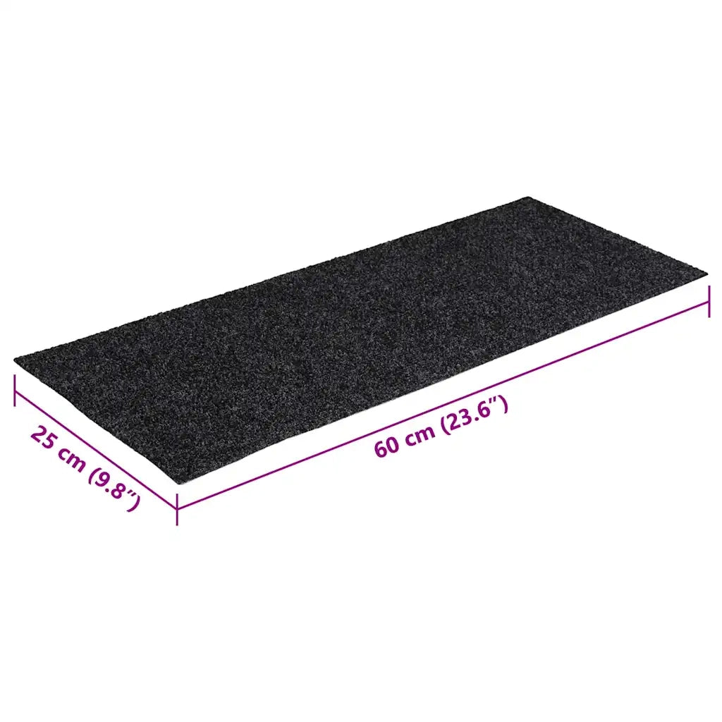 Tappetini per scale autoadesivi 30 pz | Gradini per Scale 60x25 cm Grigio Scuro rettangolari