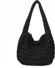 Tas impermeabile nera con chiusura a raffia