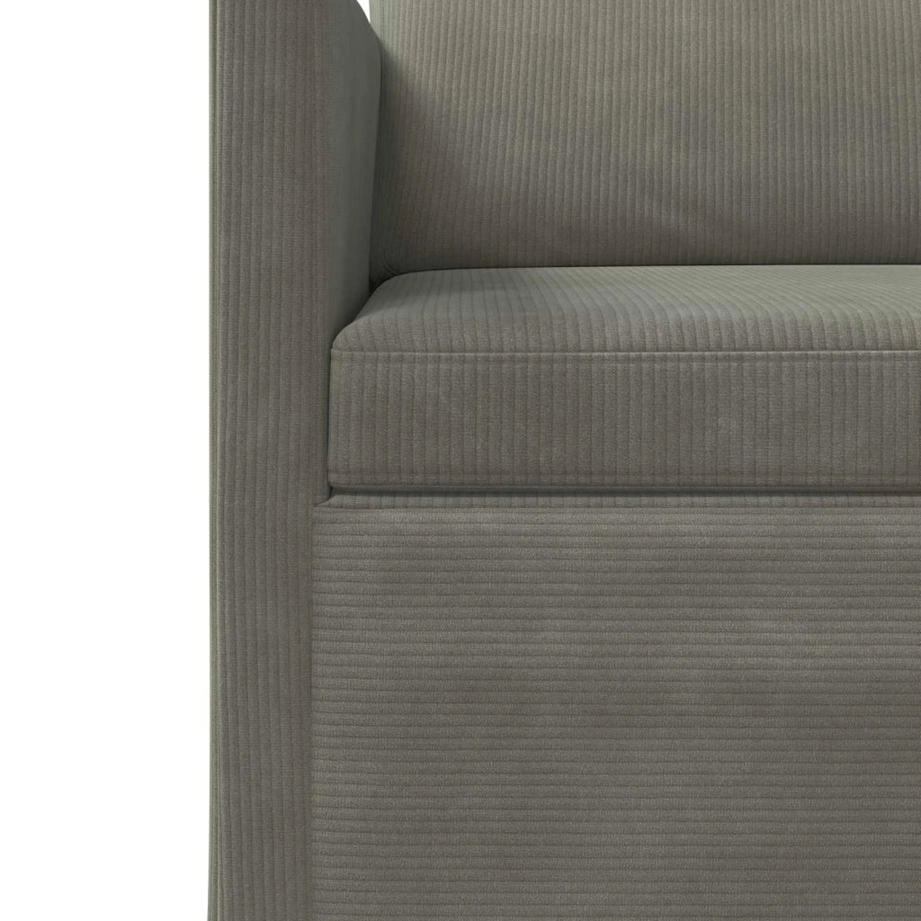 Set di divani 2 pcs Grigio Chiaro Tessuto in Cords 3433254