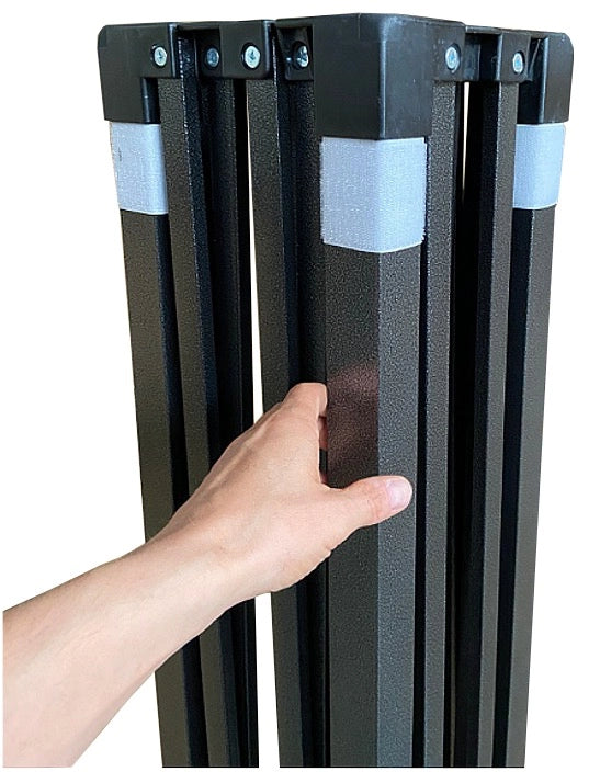 Gazebo 3x4,5m blu certificato IGNIFUGO pieghevole portatile estendibile richiudibile estensibile acciaio con laterali per fiere eventi stand chiosco tenda tendone mercato mercatino