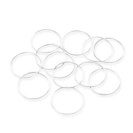 Connettore a forma di cerchio con bezel aperto per gioielli - Creatività e artigianato - Qualità eccellente - 30 mm - Ideale per accessori personalizzati