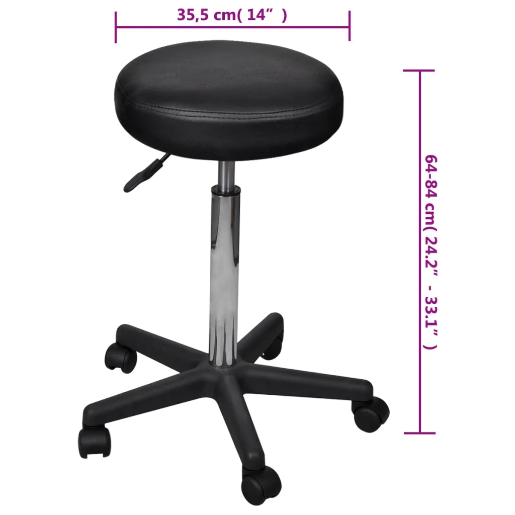 Sgabello da Ufficio Nero 240471