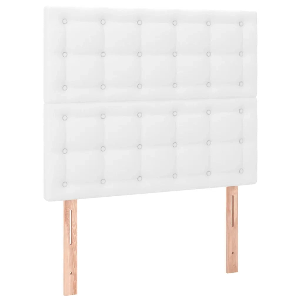 Giroletto Molle con Materasso e LED-Struttura Letto Bianco 90x190 cm Similpelle 135957