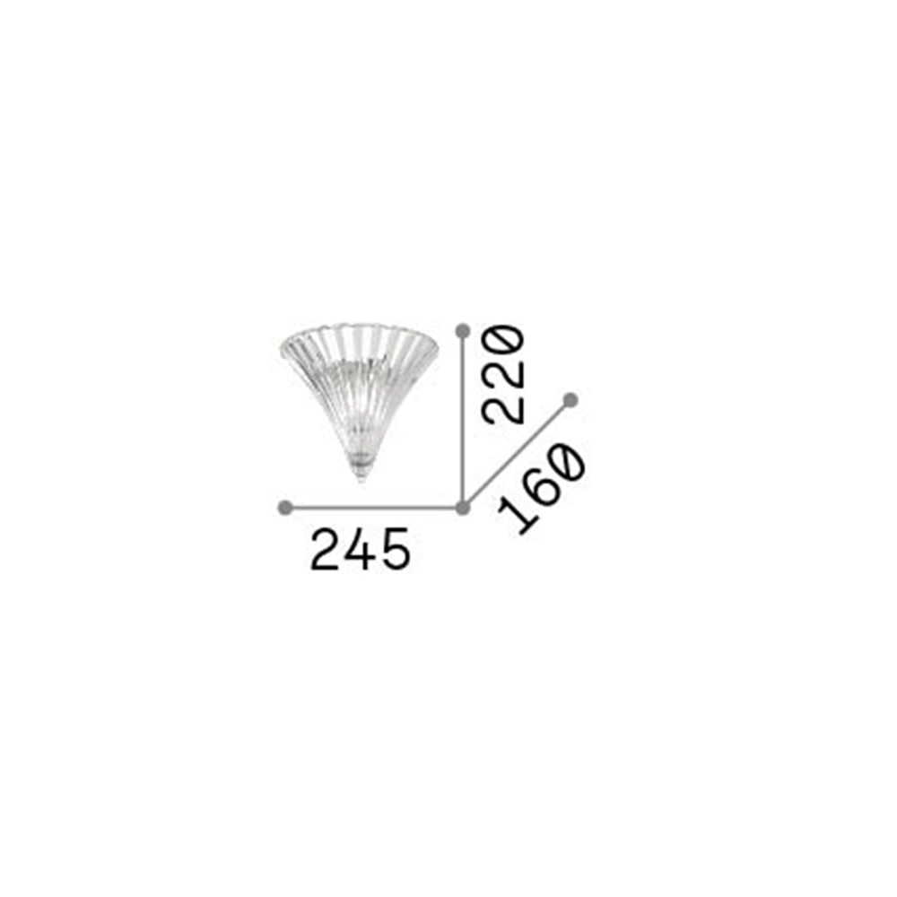 Applique Classica Santa Vetro Trasparente 1 Luce E14 Small