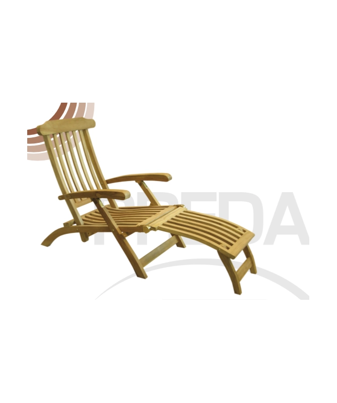 SEDIA con poggiagambe CHAISELOUNGE in TEAK