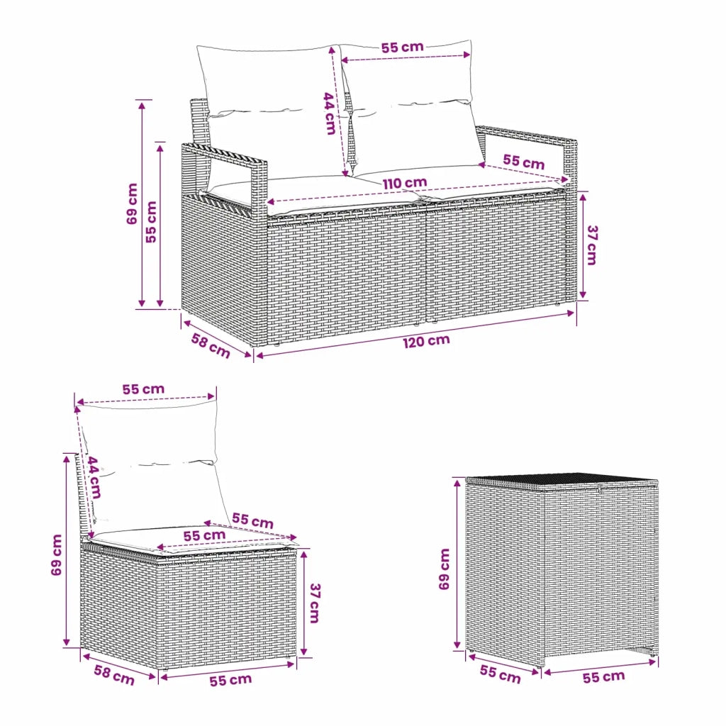 Set di divani 7 pz Grigio e Grigio Scuro 3448724