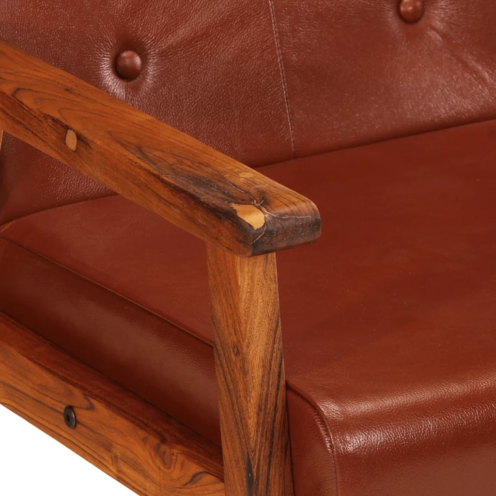 Poltrona | Sedia Relax Marrone in Vera Pelle