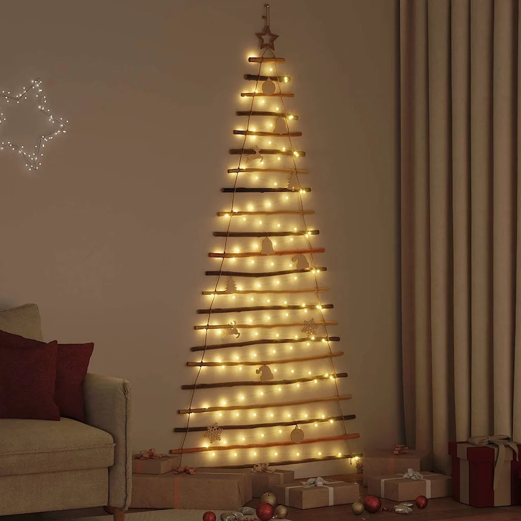 Albero di Natale Naturale 210 cm legno massiccio di frassino 42020262