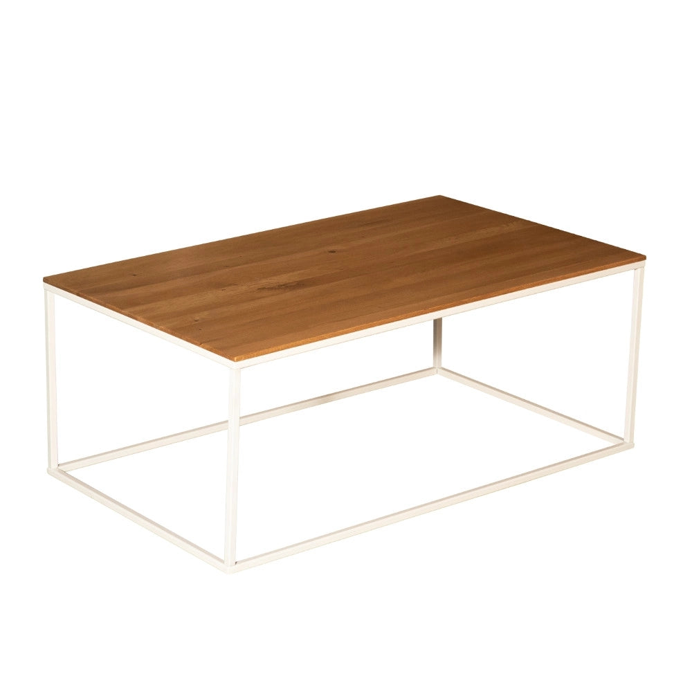 Tavolino da caffè KALE (bianco + rovere)