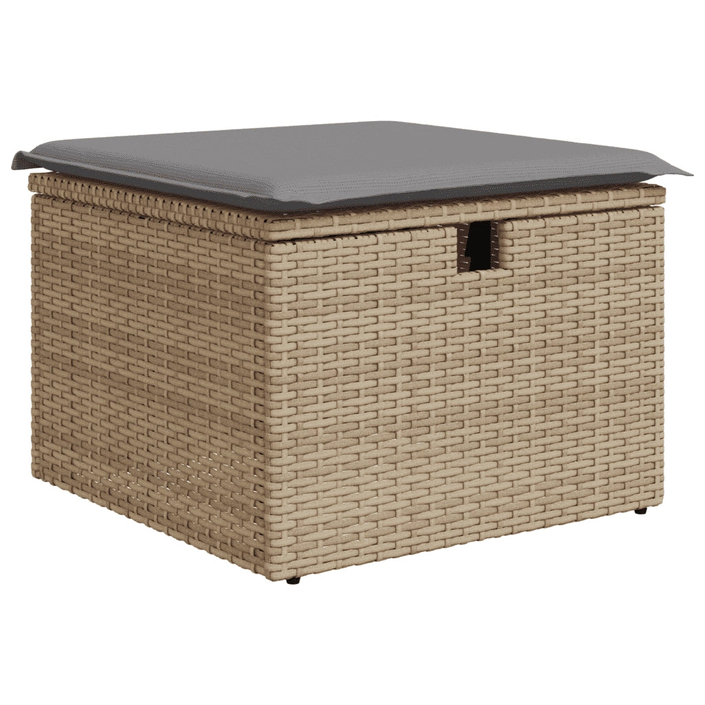 Set Divano da Giardino 8 pz con Cuscini Beige in Polyrattan 3276160