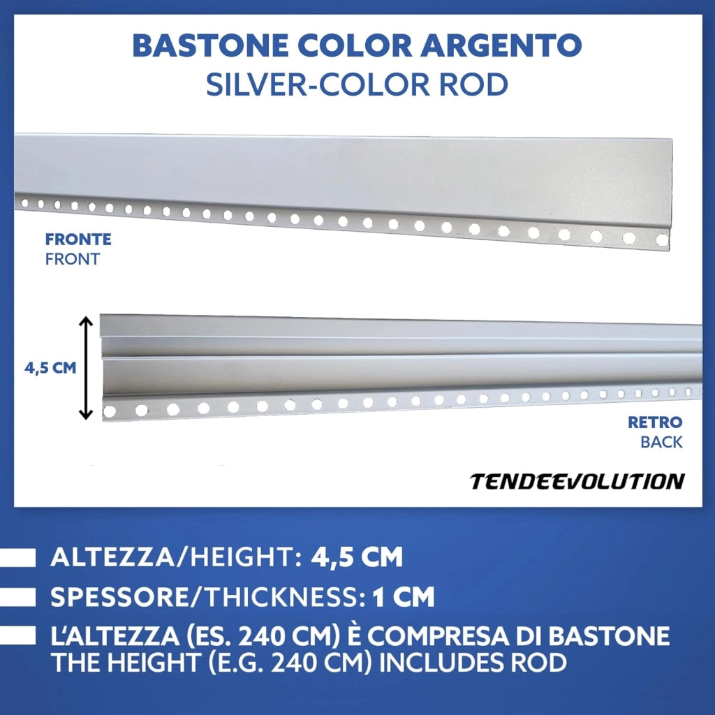 Tenda Catena Antimosche Alluminio Oro | Largh. 1,20m x Alt. 2m | Protezione Insetti, Porta, Esterno, Interno, Casa, Ufficio