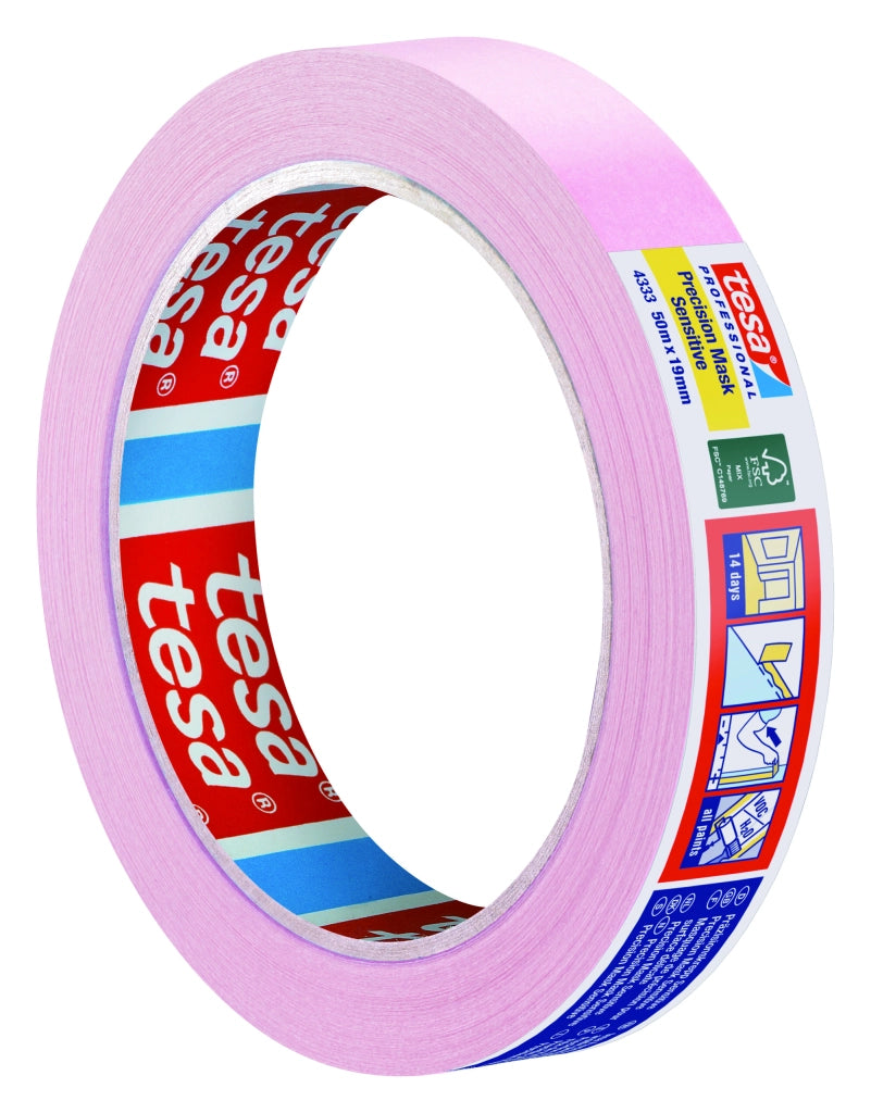 Tesa NASTRO PER MASCHERATURA PRECISION MASK SENSITIVE ROSA  mm. 19x50 mt. 8.00 rotoli