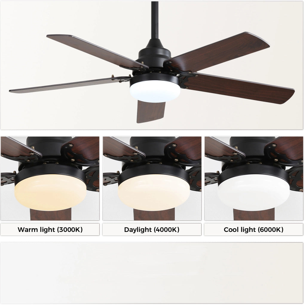 Ventilatore da soffitto piatto 106 cm con illuminazione LED dimmerabile e telecomando, motore DC silenzioso, timer e funzione memoria luce