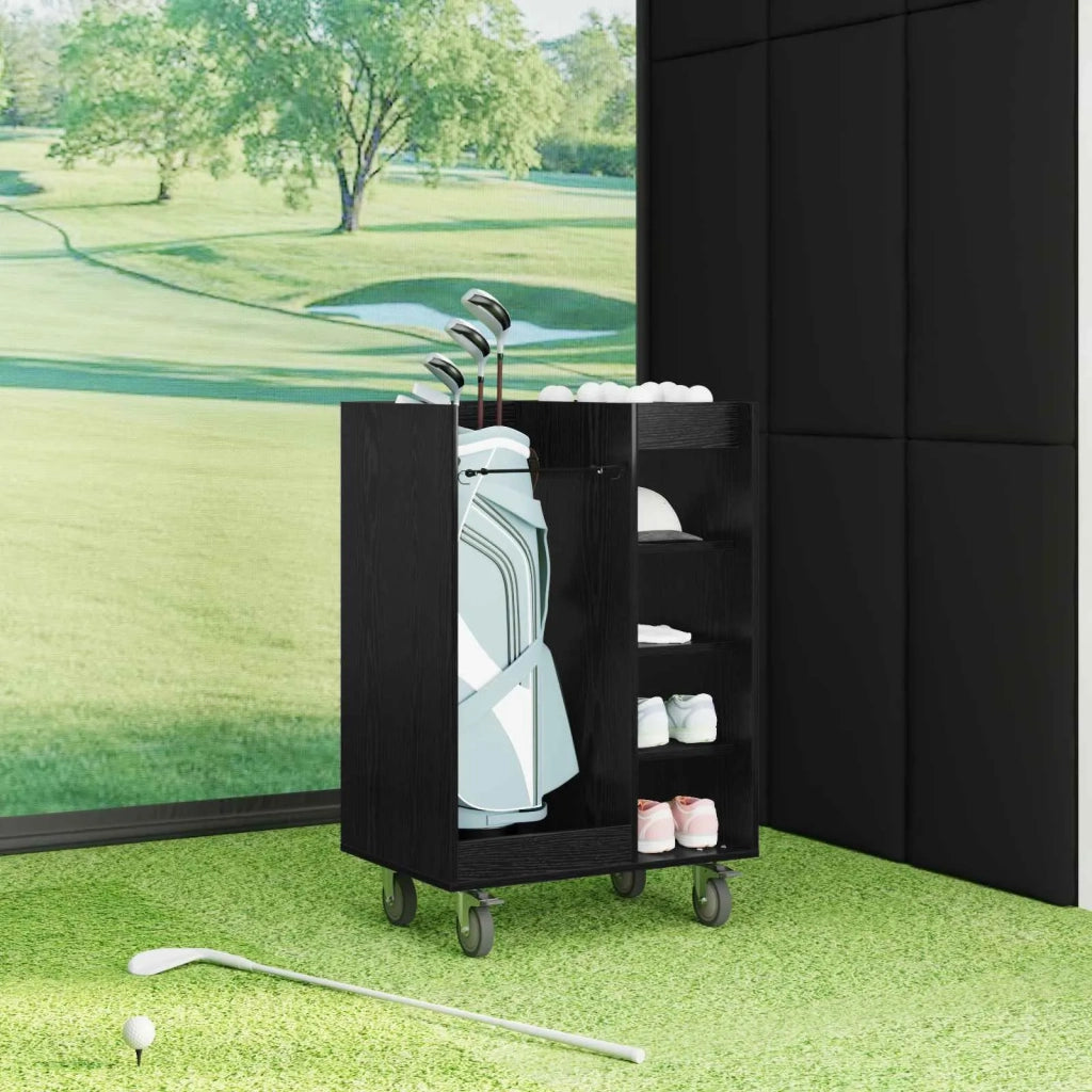 Armadio per Golf con ruota Rovere Nero 65 x 45 x 98 cm CFW4604429