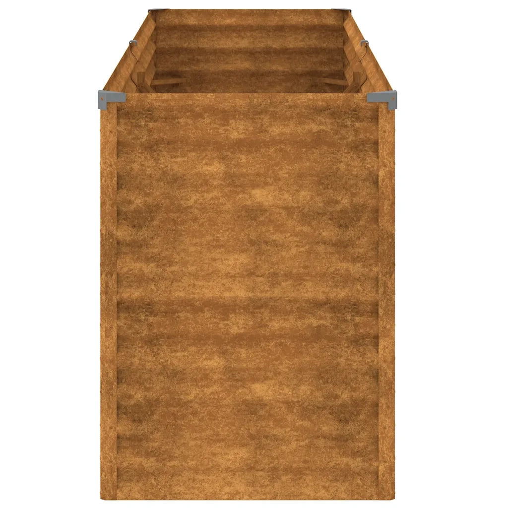 Letto rialzato da Giardino-Fioriera da Giardino 196x50x69 cm in acciaio Corten