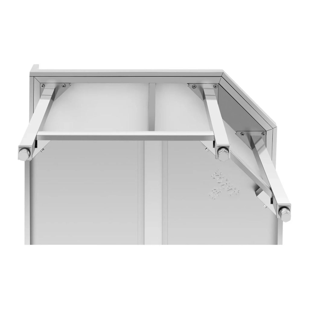 Tavolo da lavoro professionale in acciaio inox da cucina angolare in acciaio inox 90 x 70 cm portata 300 kg 14_0003648