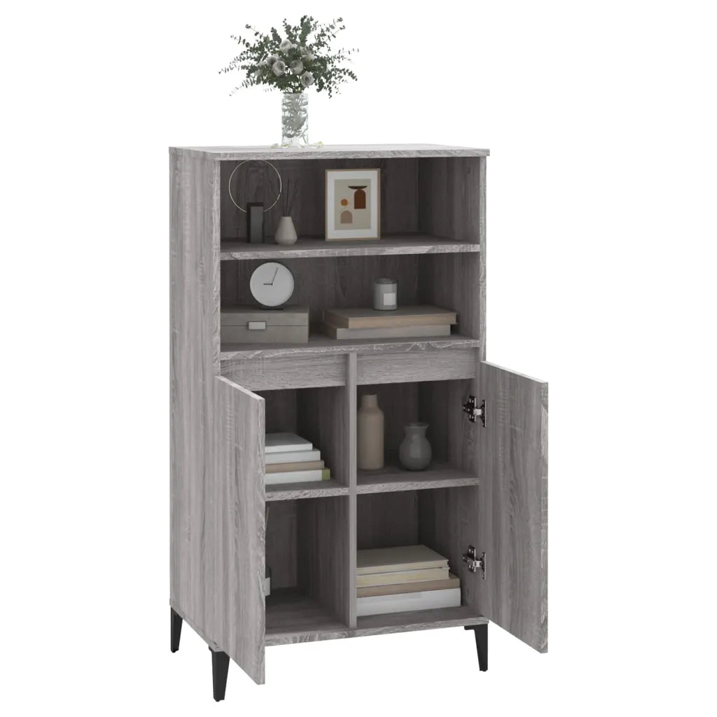 Credenza Sonoma grigio 60 x 36 x 110 cm Legno ingegnerizzato 821234
