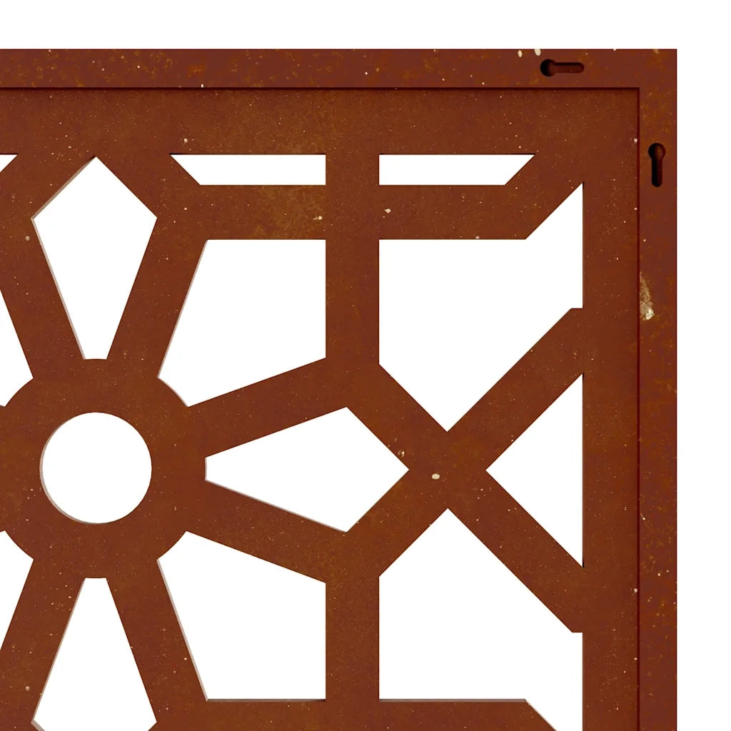 Decorazione Muro da Giardino 105x55 cm Moresco Acciaio Corten CFW1734860