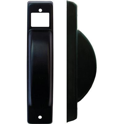 PLACCA AVVOLGITORE A SEMINCASSO - ALLUMINIO VERNICIATA NERA MM 40X195- 5 pezzi