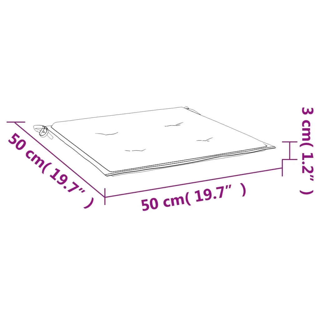 Cuscini per Sedia 6 pz | Cuscini per sedie Motivo a Foglie 50x50x4 cm in Tessuto