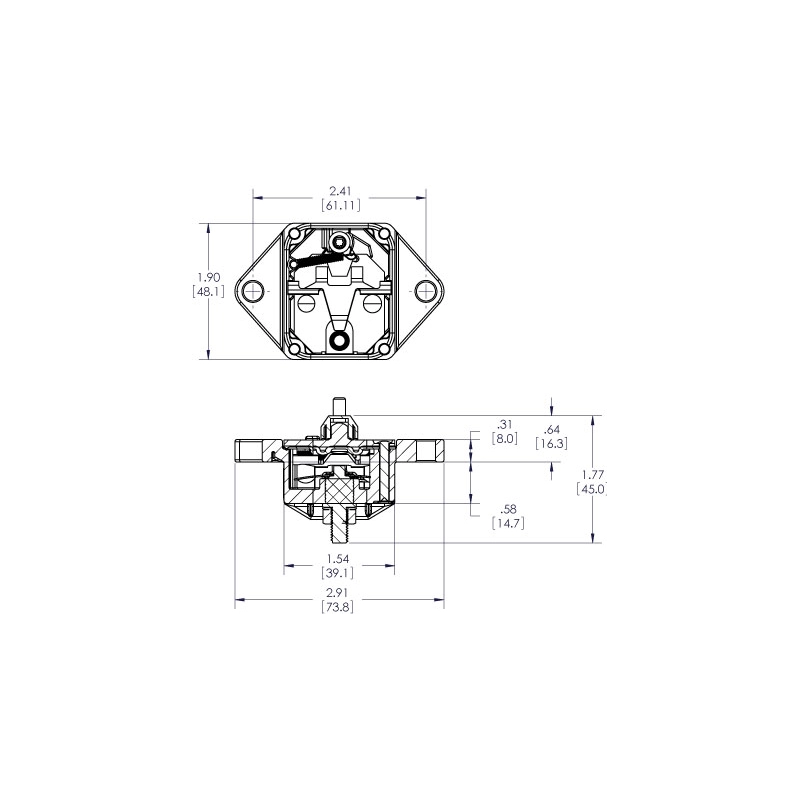 MAGNETOTERMICO AD INCASSO 70A