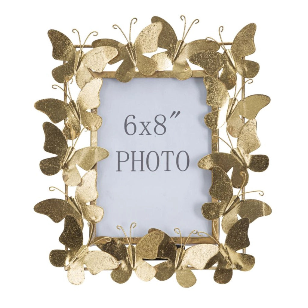 Portafoto Farfalla 24, Oro, Metallo, 28x11,5x30,5 cm