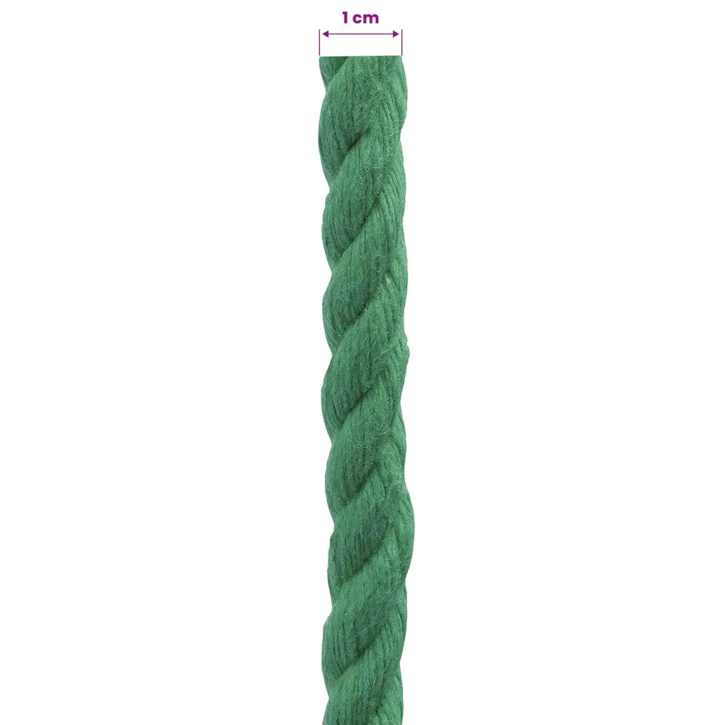 Corda di Cotone 10 mm 250 m Verde 100% Cotone 42011959