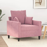 Divano Sedia-Poltrona Rosa 60 cm Velluto 542236