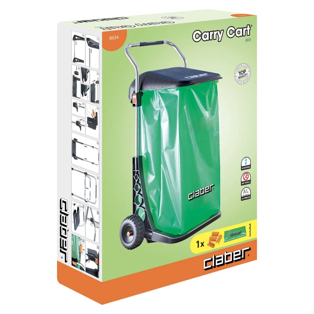 Carrello Raccoglitutto Carry Cart Eco Art. 8934 L 90 cm 54 x 39X91 H Claber