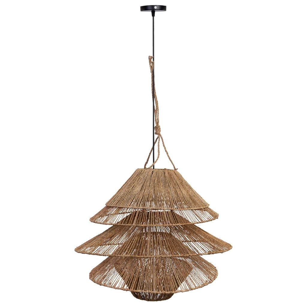 Lampada da soffitto in rattan marrone D60x30h cm