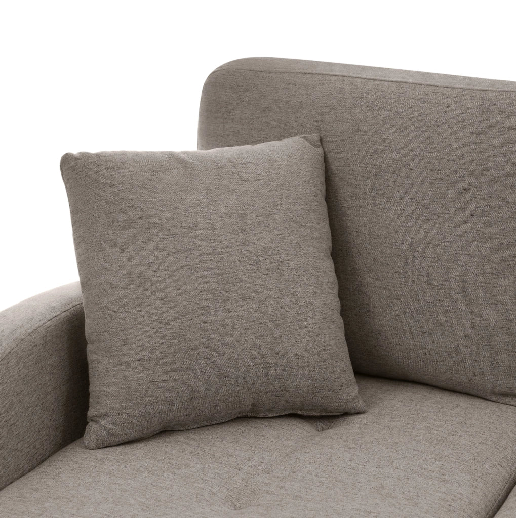 Divano angolare modulare 3 posti con chaise longue grigio scuro