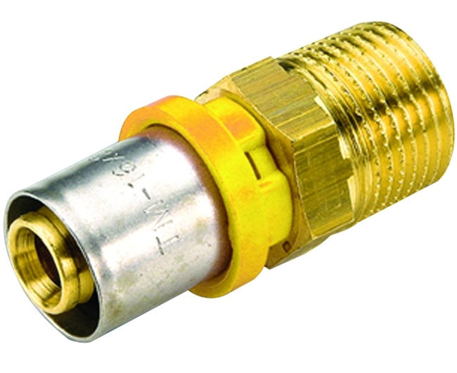 RACCORDO DIRITTO MASCHIO PER TUBO MULTISTRATO A PRESSARE PER GAS MODELLO AL-COBRAPEX 3/4 ø20   TIEMME RACCORDERIE SPA