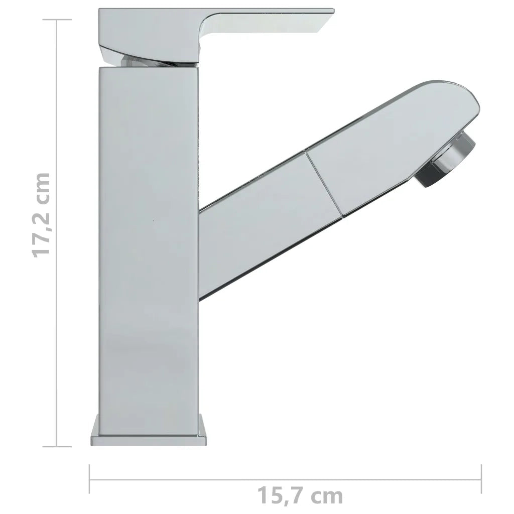 Rubinetto Lavabo da Bagno Estraibile Finitura Cromo 157x172 mm 149075