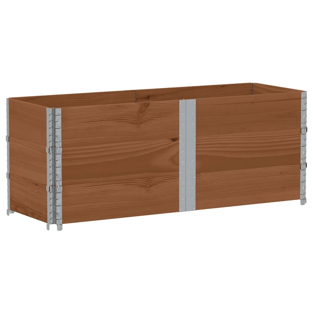 Fioriere | Cassetta per fiori | Poggiapiedi da Giardino Marrone 150x50cm Legno Massello di Pino