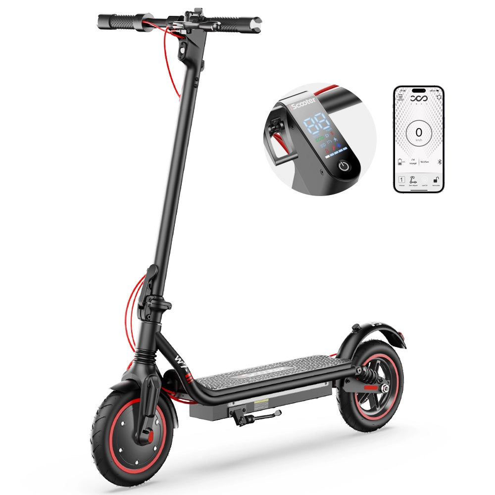 W7 Monopattino Elettrico Pieghevole 350W; Velocità 25 km/h; Batteria 7;8Ah; Autonomia 25-30 km; Ruote 8;5"; Doppia Sospensione e APP