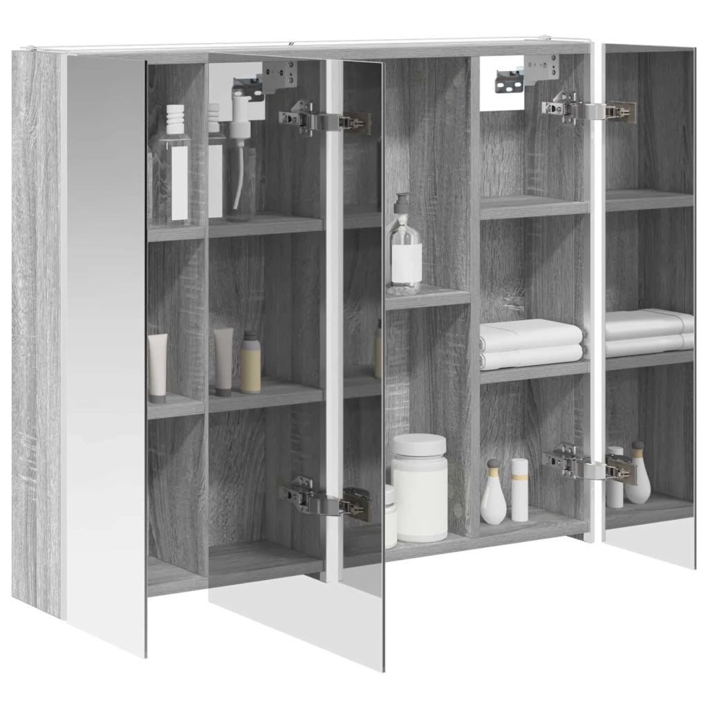 Mobiletto per specchio da bagno Grigio Sonoma 889268