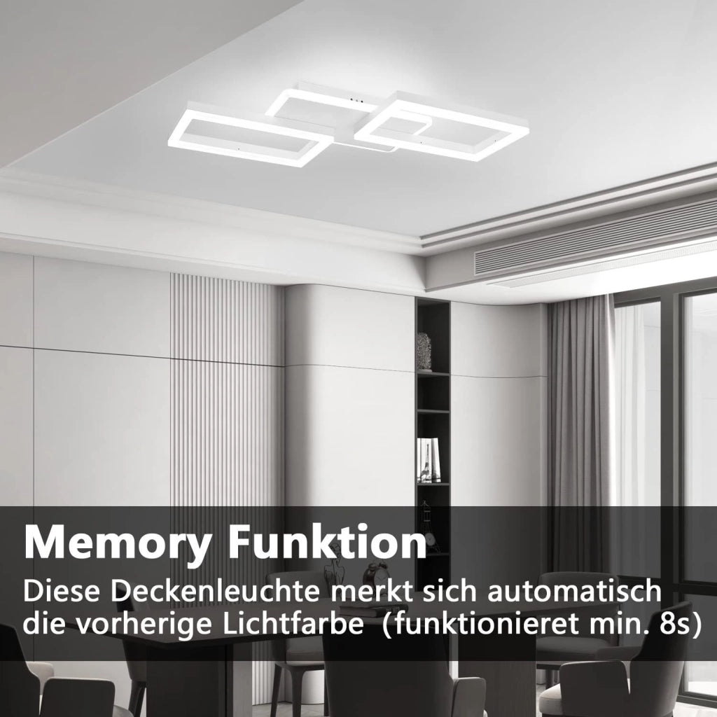ZMH Lampada da soffitto plafoniera Rhombus Frame 48W dimmerabile per camera letto