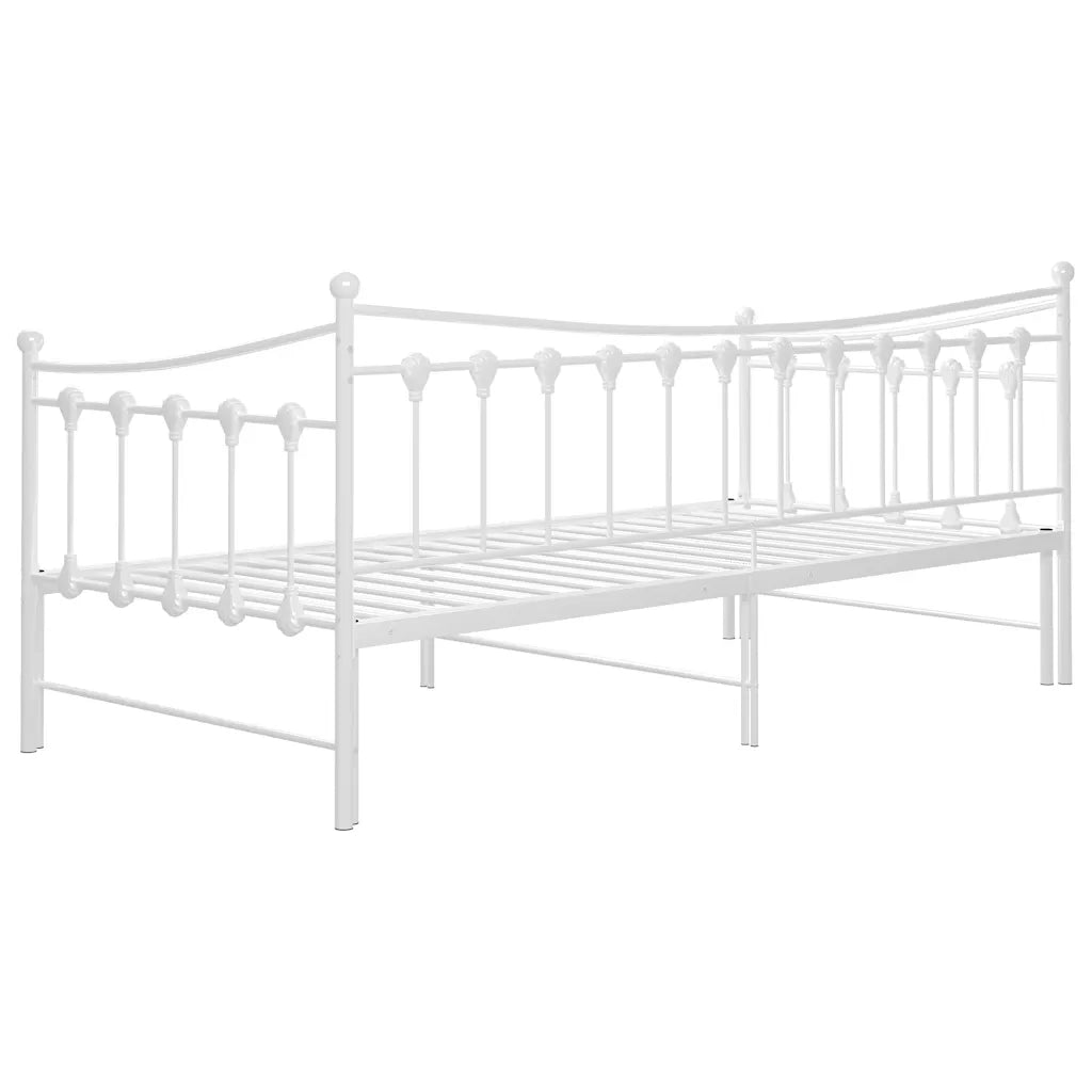 Telaio Divano Letto Estraibile Bianco in Metallo 90x200 cm