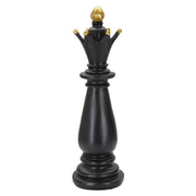 Scultura Scacchi 9, Nero, Poliresina, 12,5x12,5x38,5 cm
