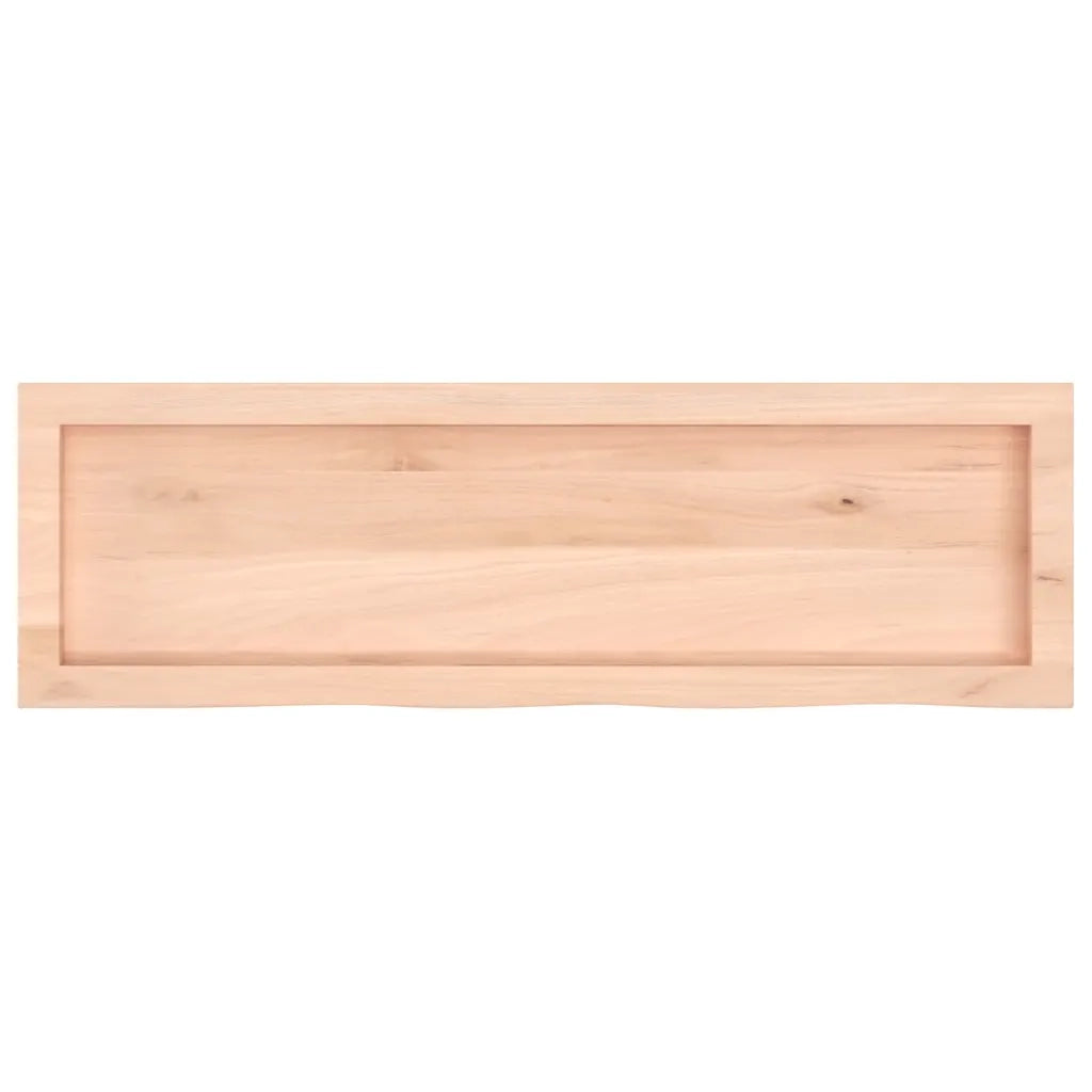 Ripiano a Parete 100x30x(2-4) cm Massello Rovere Non Trattato 363561