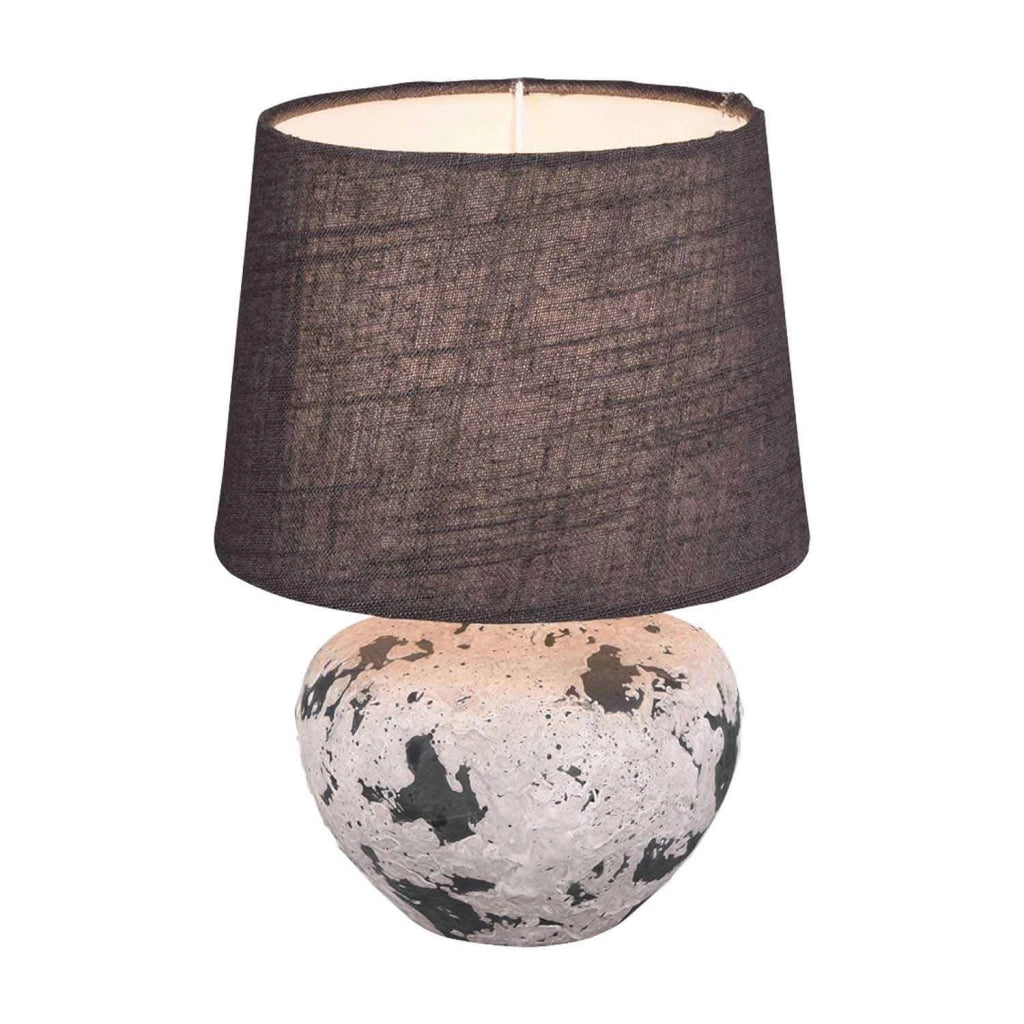 LÚZETE - LAMPADA DA TAVOLO CONNIE CERAMICA GRIGIA E14 18 CM
