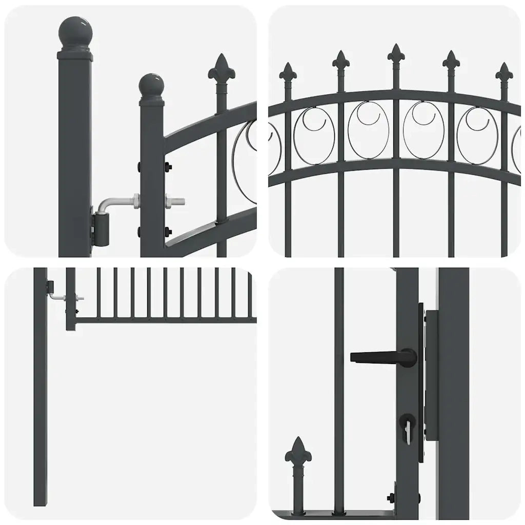Cancello della recinzione con punte EMMEN 150 x 100 cm 42009004