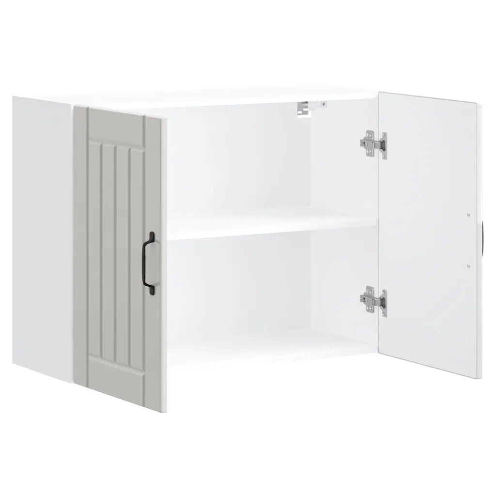 Pensile da Cucina Lucca Bianco Lucido in Legno Multistrato 853829