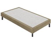 Letto Sommier Piazza e Mezza 120x200 Tortora Rivestito - Resistente fino a 120 Kg per Persona