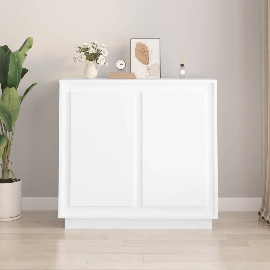 Credenza Bianca 80x34x75 cm in Legno Multistrato 819884