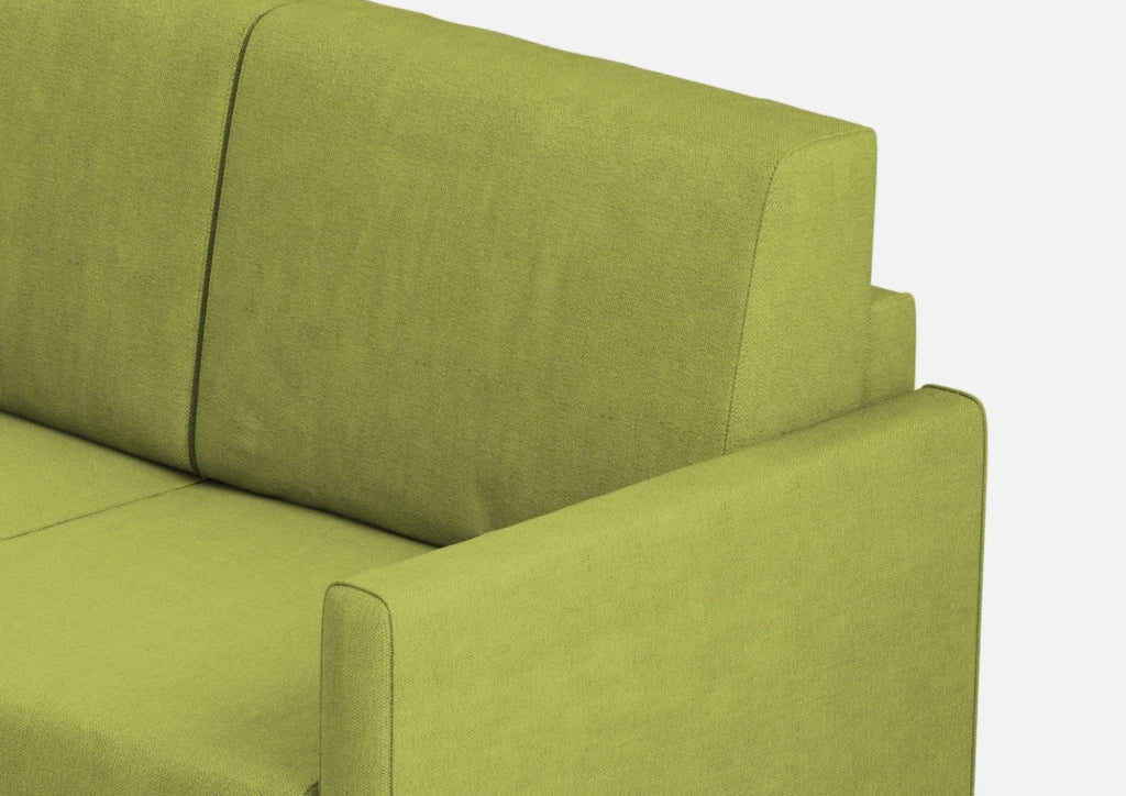 Divano 3 Posti 198x85x85 cm Karay in Tessuto Verde